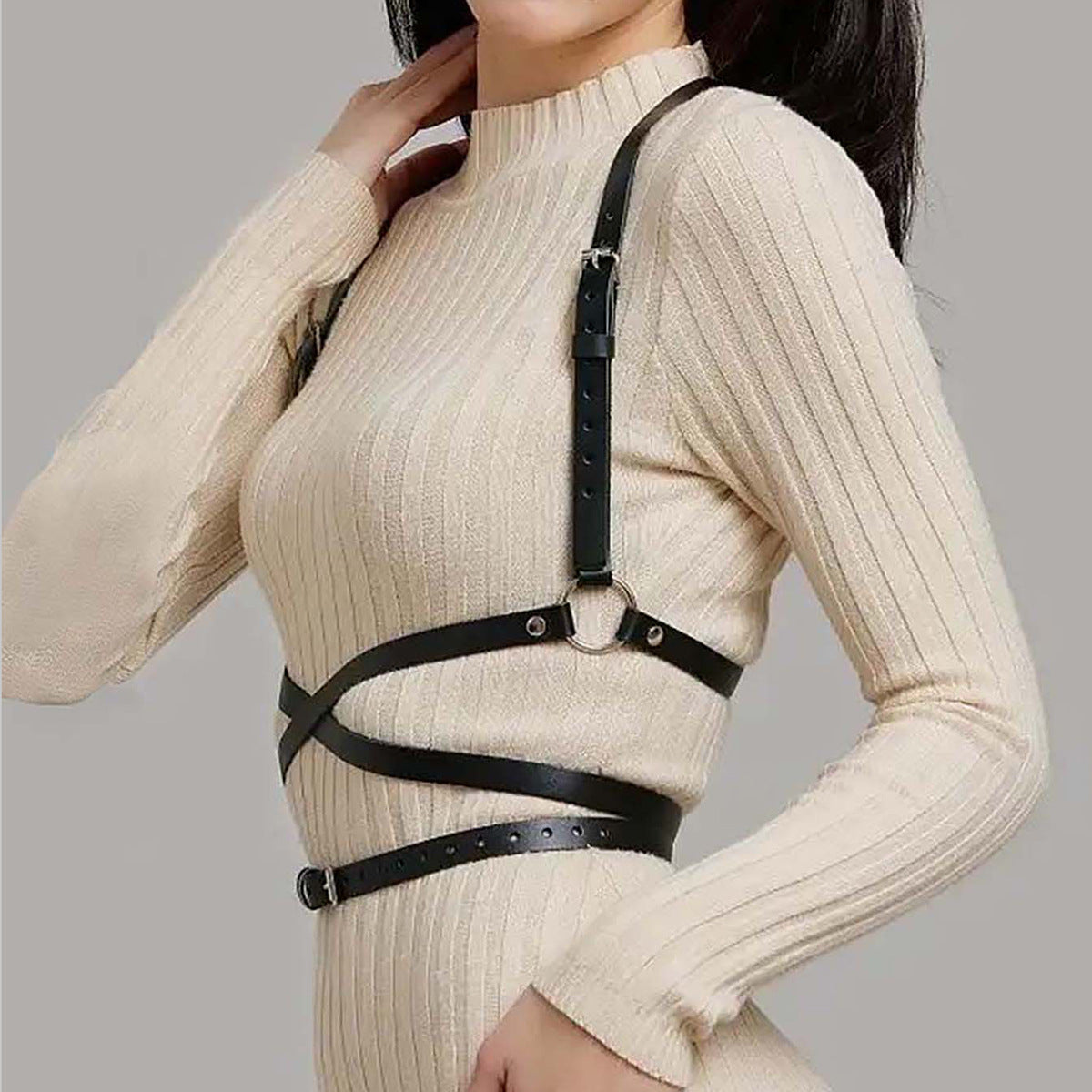 Women Leather Harness Belt