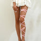 Pink Ivy Butterflies Leg Garter