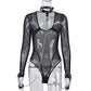 Latina Long Sleeve Bodysuit Sexy Bdsm Lingerie Women Teddy Choker