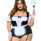 Plus Size Hot Halloween Sexy Maid Costume Extreme Lingerie Anime Bodysuit