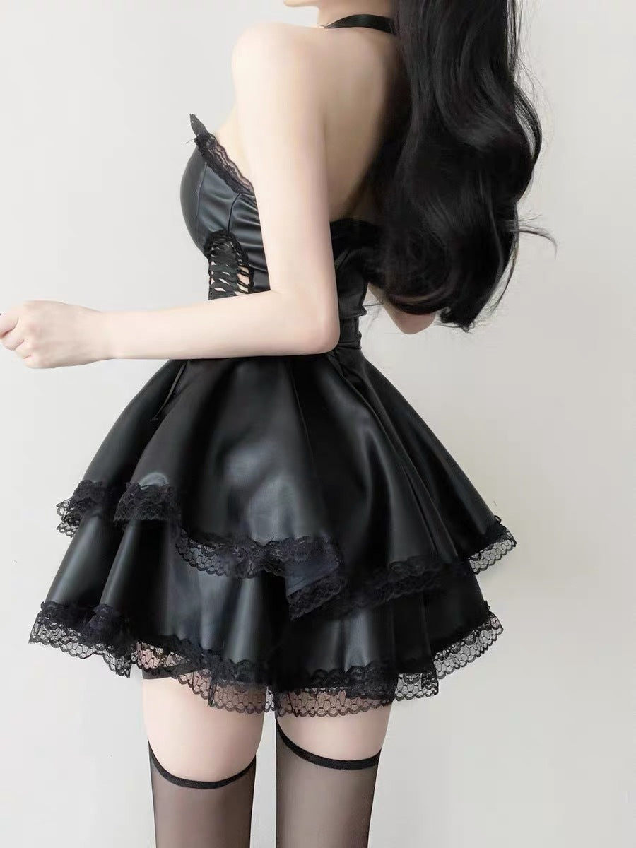 Pleather Mini Dress