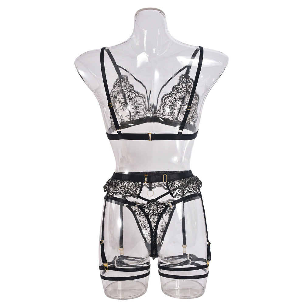 Lace Embroidered Exotic Lingerie Sheer