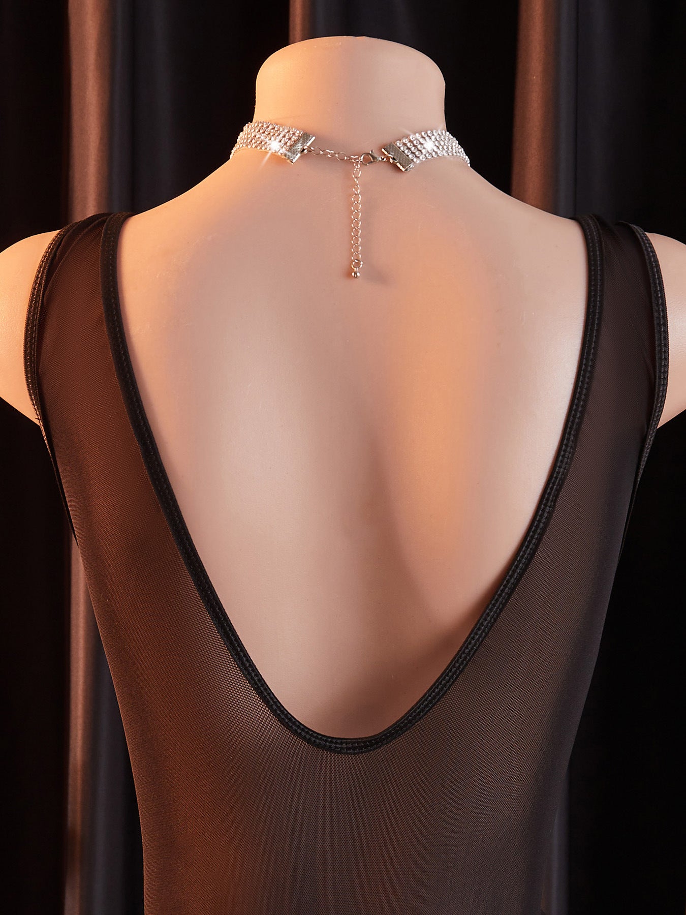 Vinyl Peek-A-Boo Chain Bodysuit Bdsm
