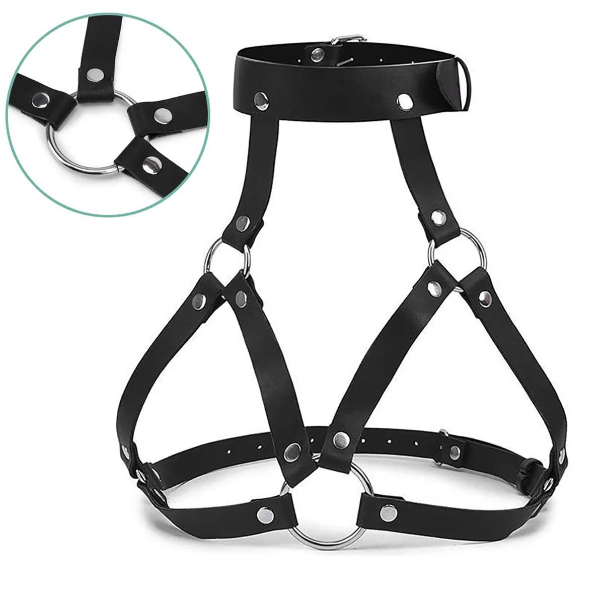 Leather Chest Harness Women