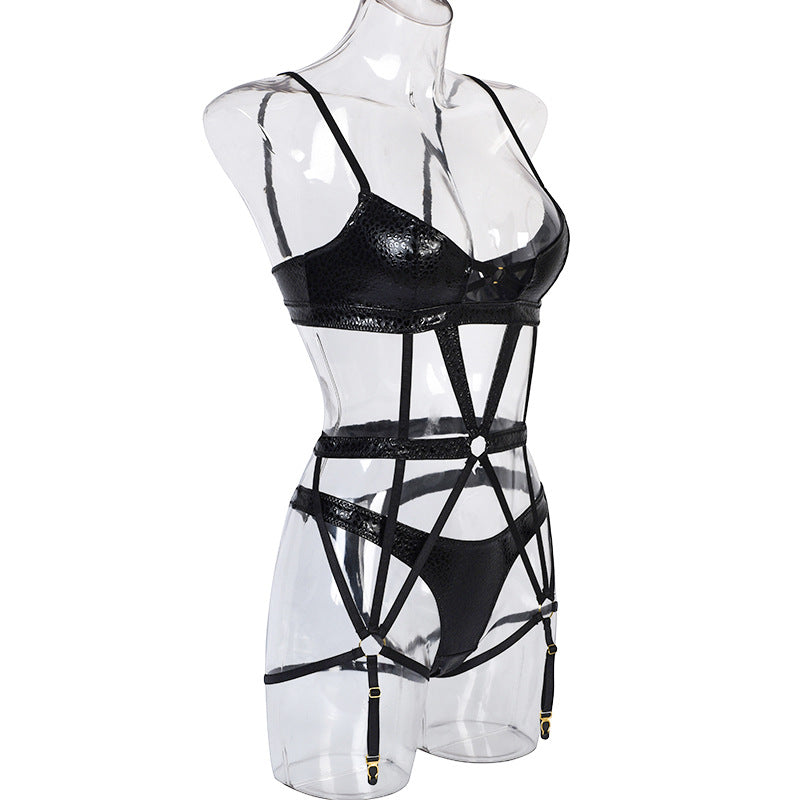 Naughty Latex Bodysuit Sexiest Faux Leather Lingerie Extreme Teddy