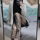 Revealing Sheer Crotchless Tights Black Pantyhose