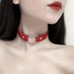 Bdsm Choker Collar with Heart Ring