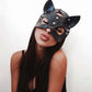 Black leather cat mask