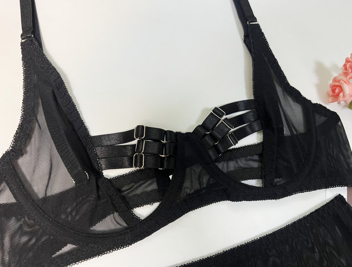 Uncensored Opencup Lingerie Black