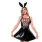 Black Mesh Playboy Bunny Costume Dress