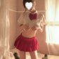 Skirt Outfits Sheer Sexy Schoolgirl Costume Cosplay Lingerie