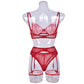 Women Lingerie Garter Set Red Bra & Panty Sexy