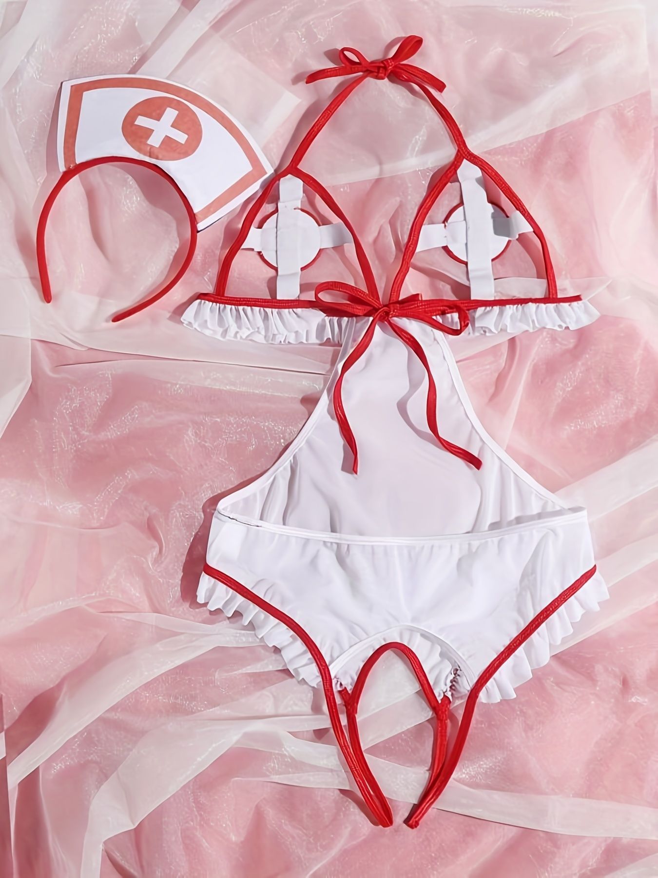 Sex Bodysuit Strapy Sexy Nurse Costume Role Play Lingerie