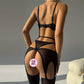 Intimate Lingerie Garter Belts Set Sexiest Bra & Panty Naughty