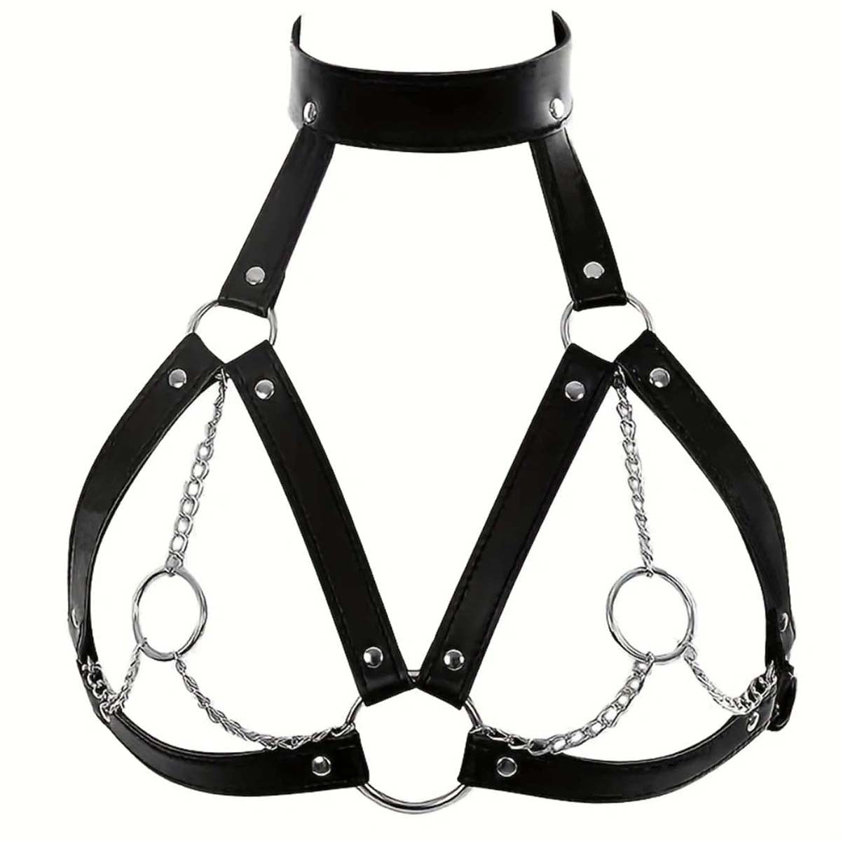 Leather Chest Harness Women