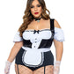 Plus Size Hot Halloween Sexy Maid Costume Extreme Lingerie Anime Bodysuit