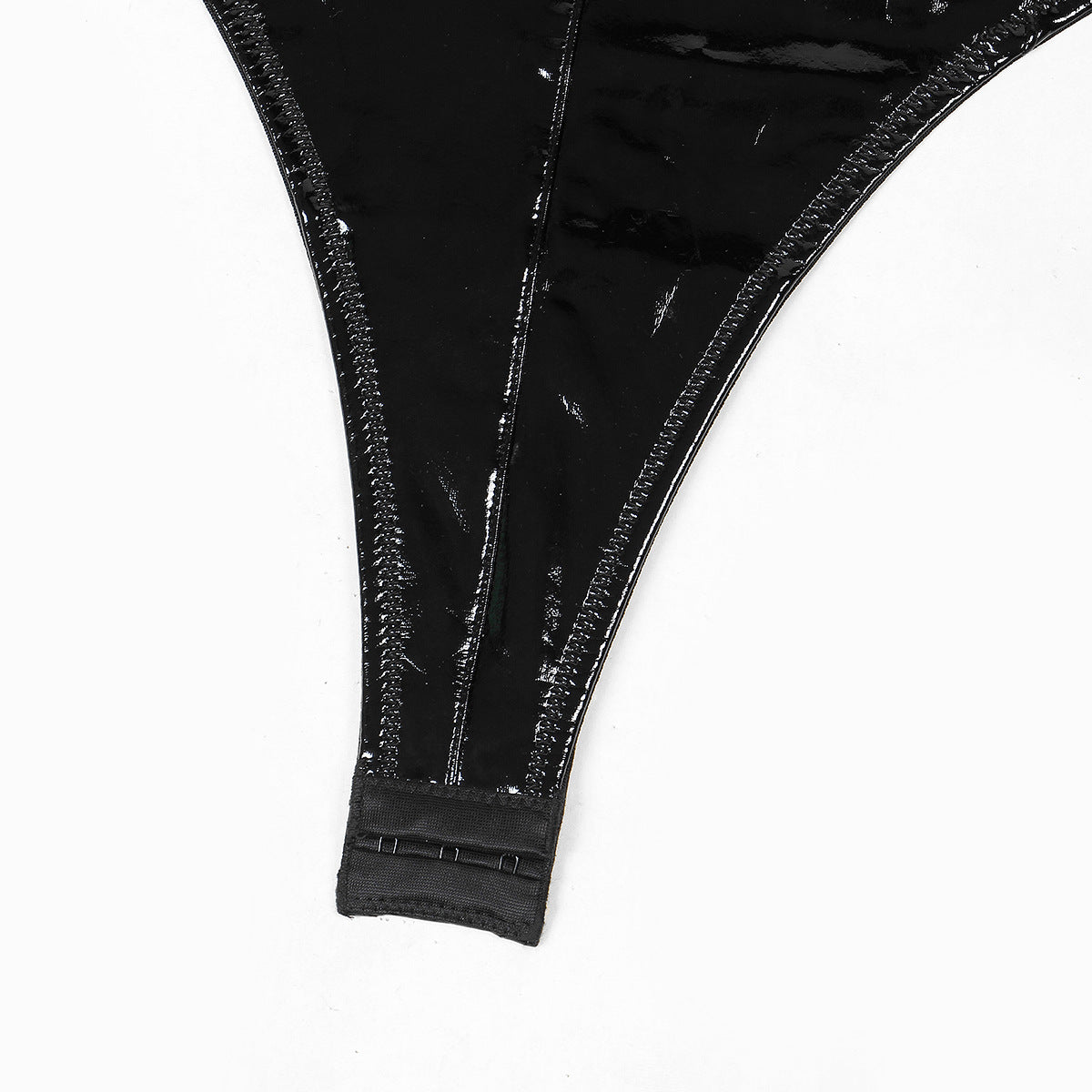 Black Turtleneck Bdsm Bodysuit With Chains