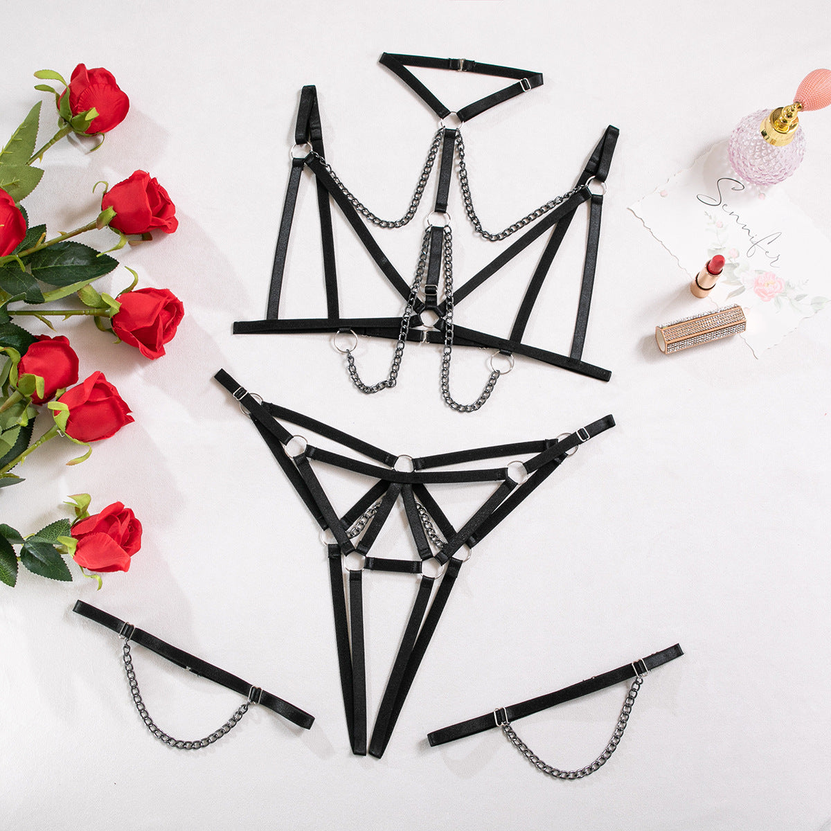 Crotchless Harness Lingerie