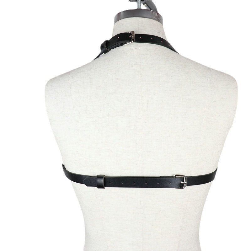 Leather Bra Harness With Breast Support