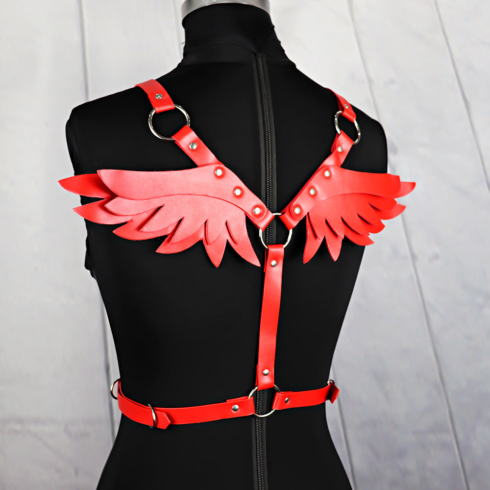 Black Leather Harness Bracelet