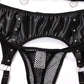 Black Leather Lingerie Set Nasty Bra & Panty Intimate Plus Size