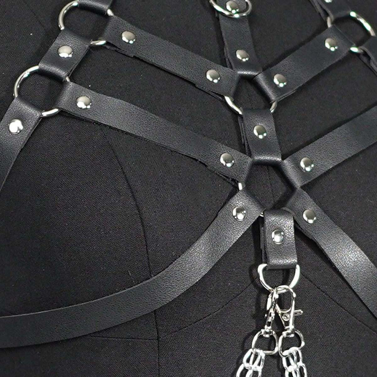 Brown Leather Chest Harness