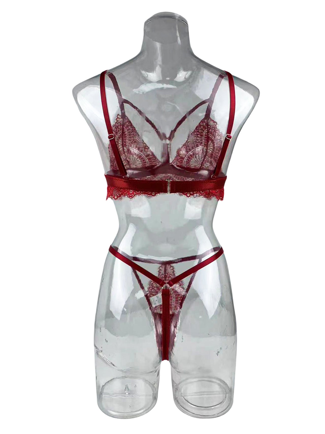 Sheer Crotchless Braless Lingerie