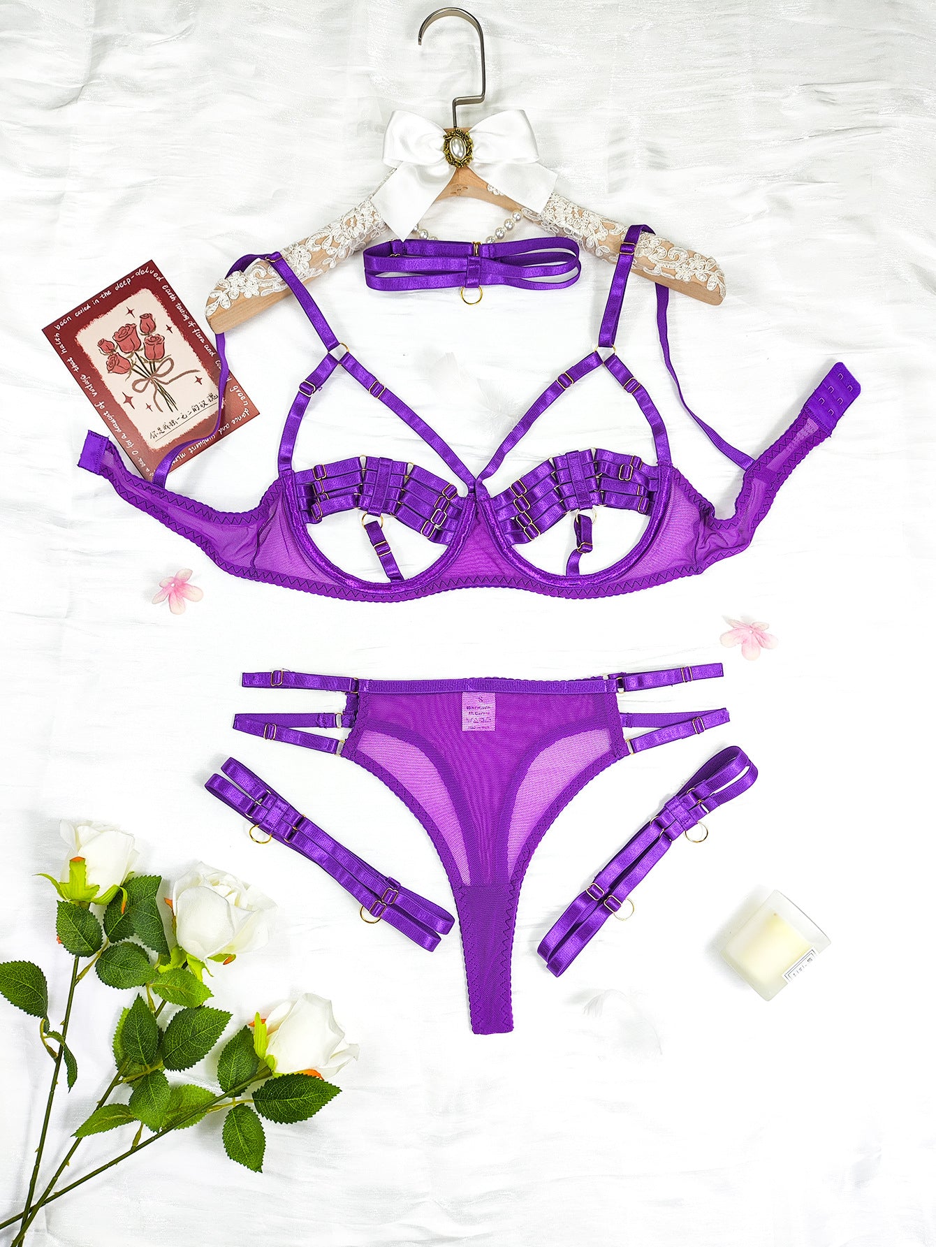 Purple Harness Lingerie