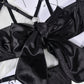 Women Lingerie With Garter Belts Set Intimate Bra & Panty See Thru