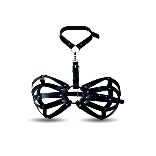 Leather Harness Fetish Top Bra