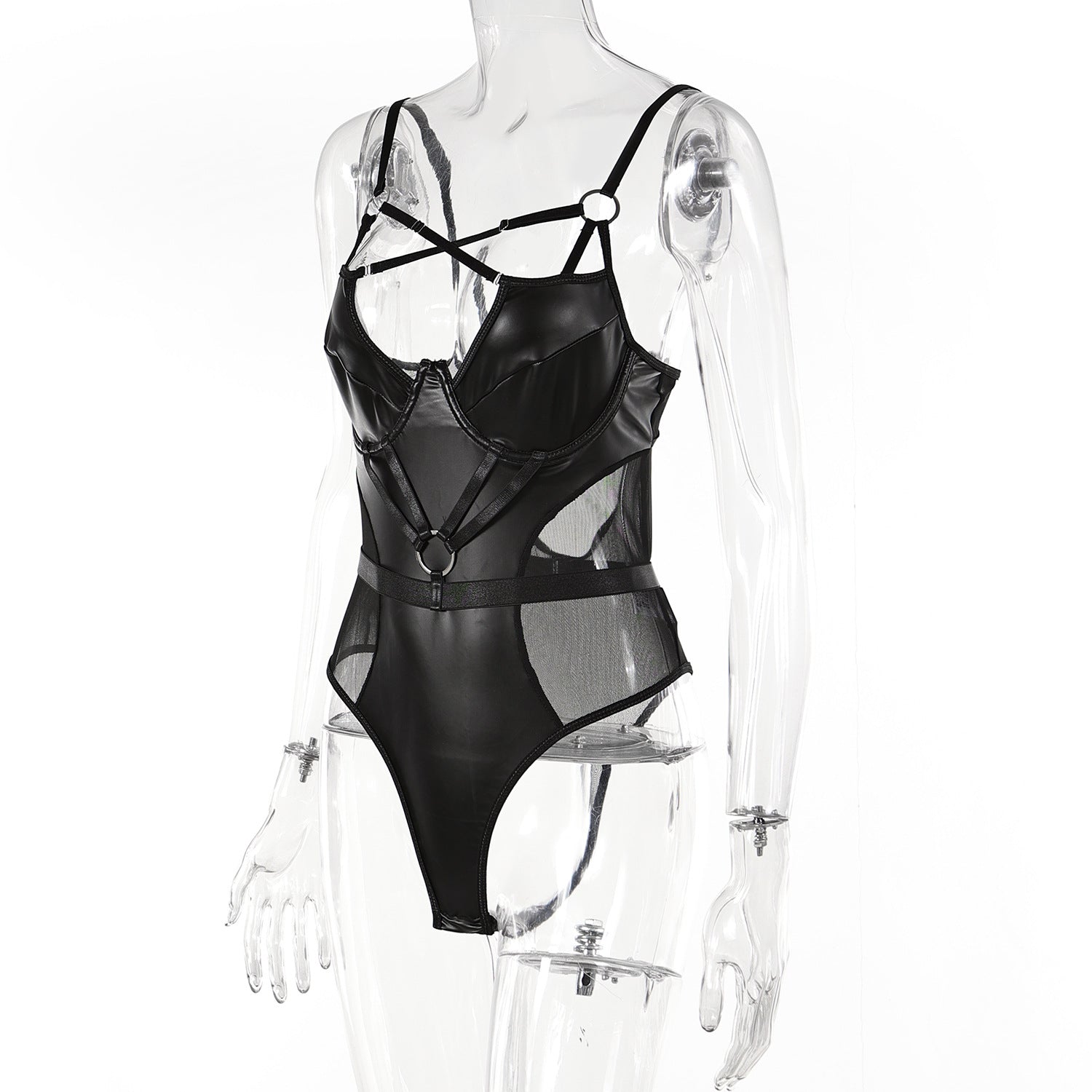 Leather Bustier Bodysuit