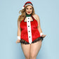 Plus Size Submissive Sexy Christmas Costume Revealing Role Playing Lingerie Bodysuit Slutty