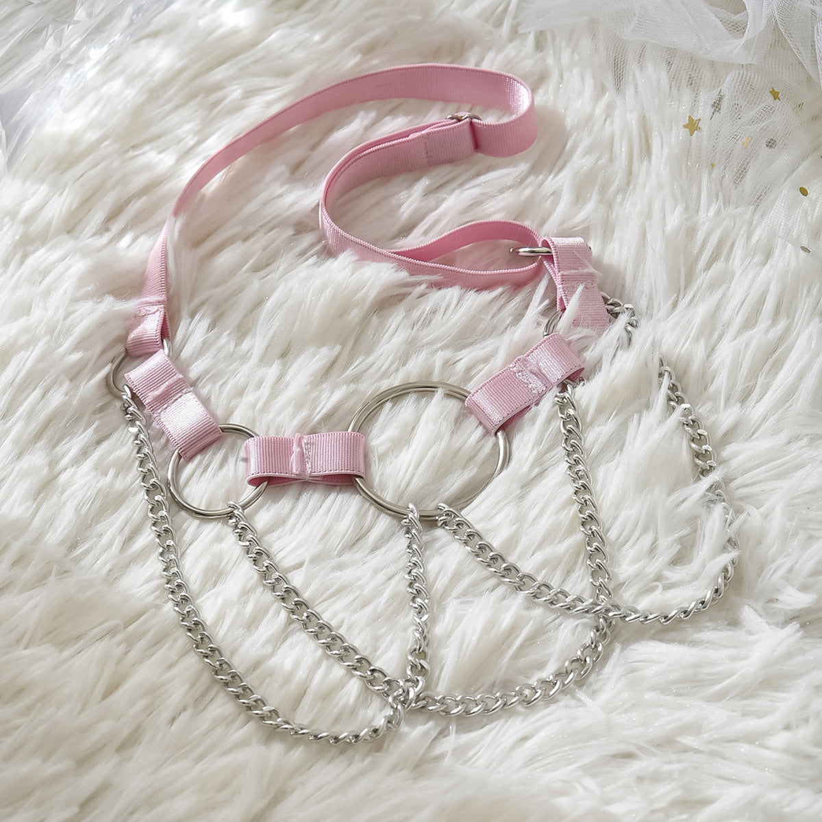 Pink Ring Leg Garter