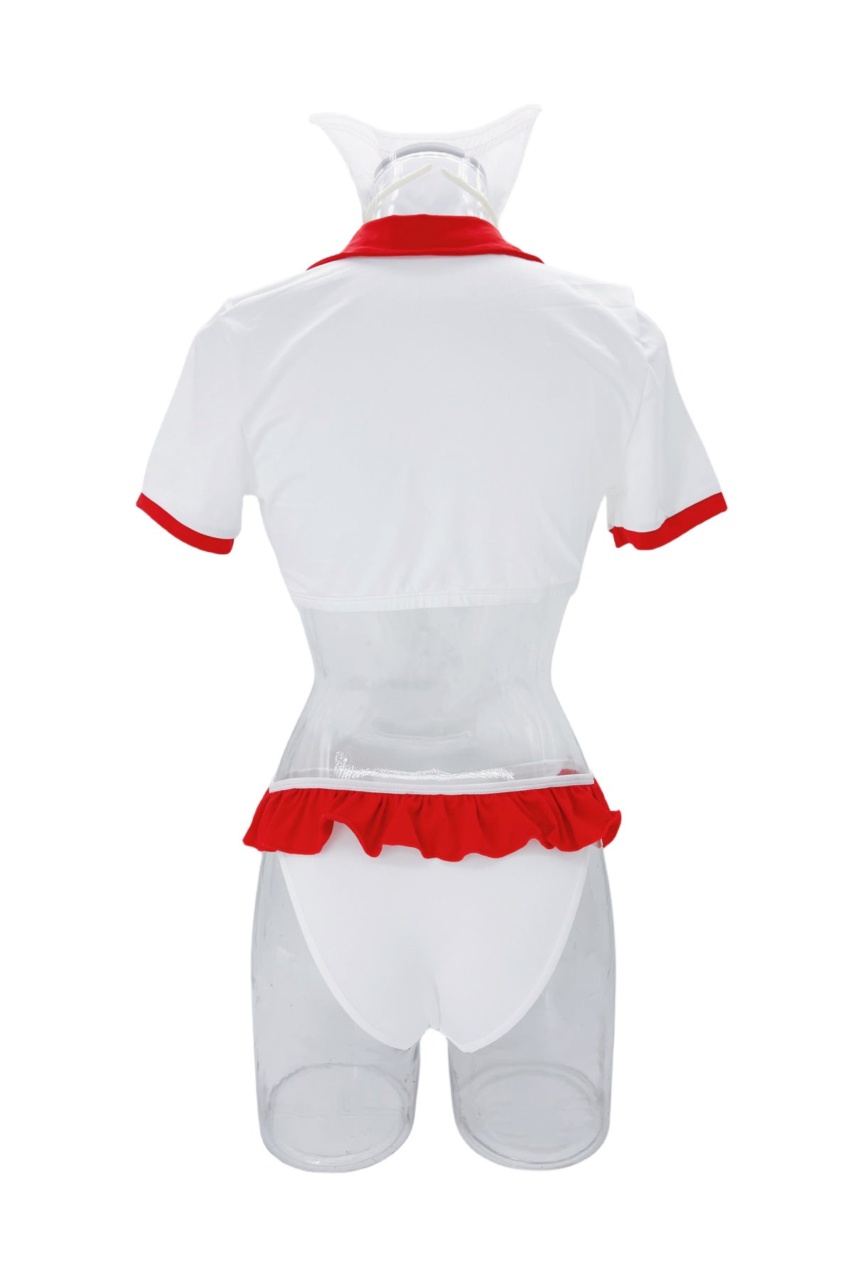 Role Playing Lingerie Set Red Sexy Nurse Costumes Extreme