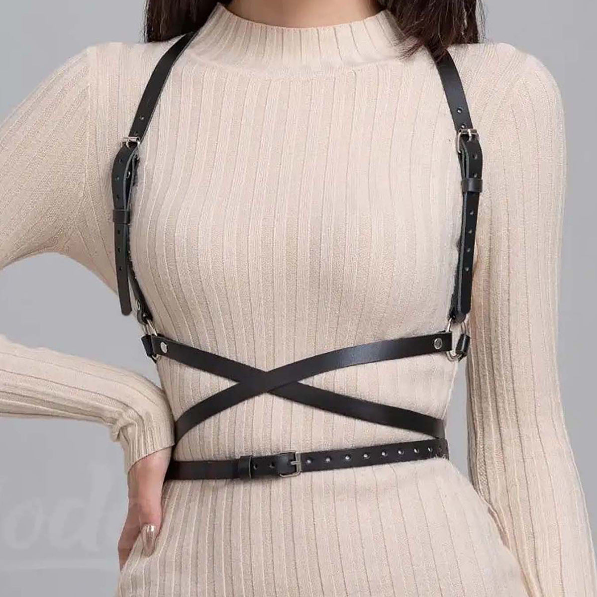 Women Leather Harness Belt