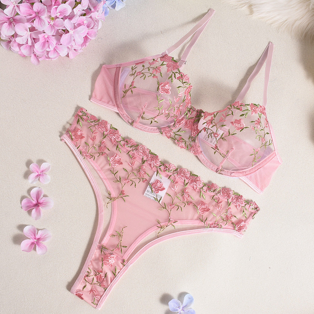 Lace Pink Exotic Lingerie Sheer