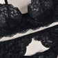 Nasty Garter Lingerie Set Lace Bra & Panty Revealing