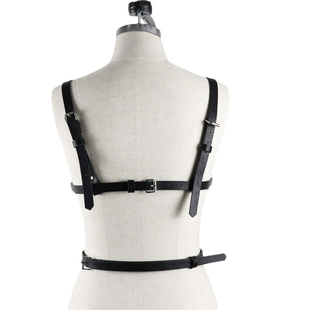 Cheap Bondage Strap Leather Chest Harness