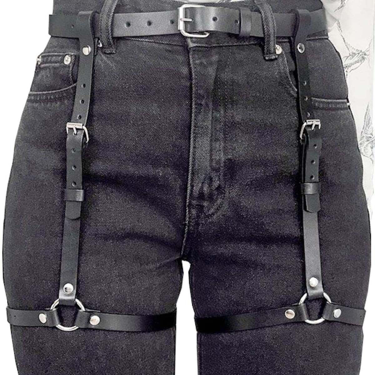 Black Thigh Harness
