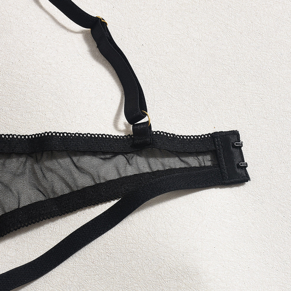 Lingerie Sheer Black Garter