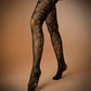 Revealing Sheer Crotchless Tights Black Pantyhose