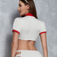 Role Play Lingerie Set White Sexy Nurse Costume Strapy