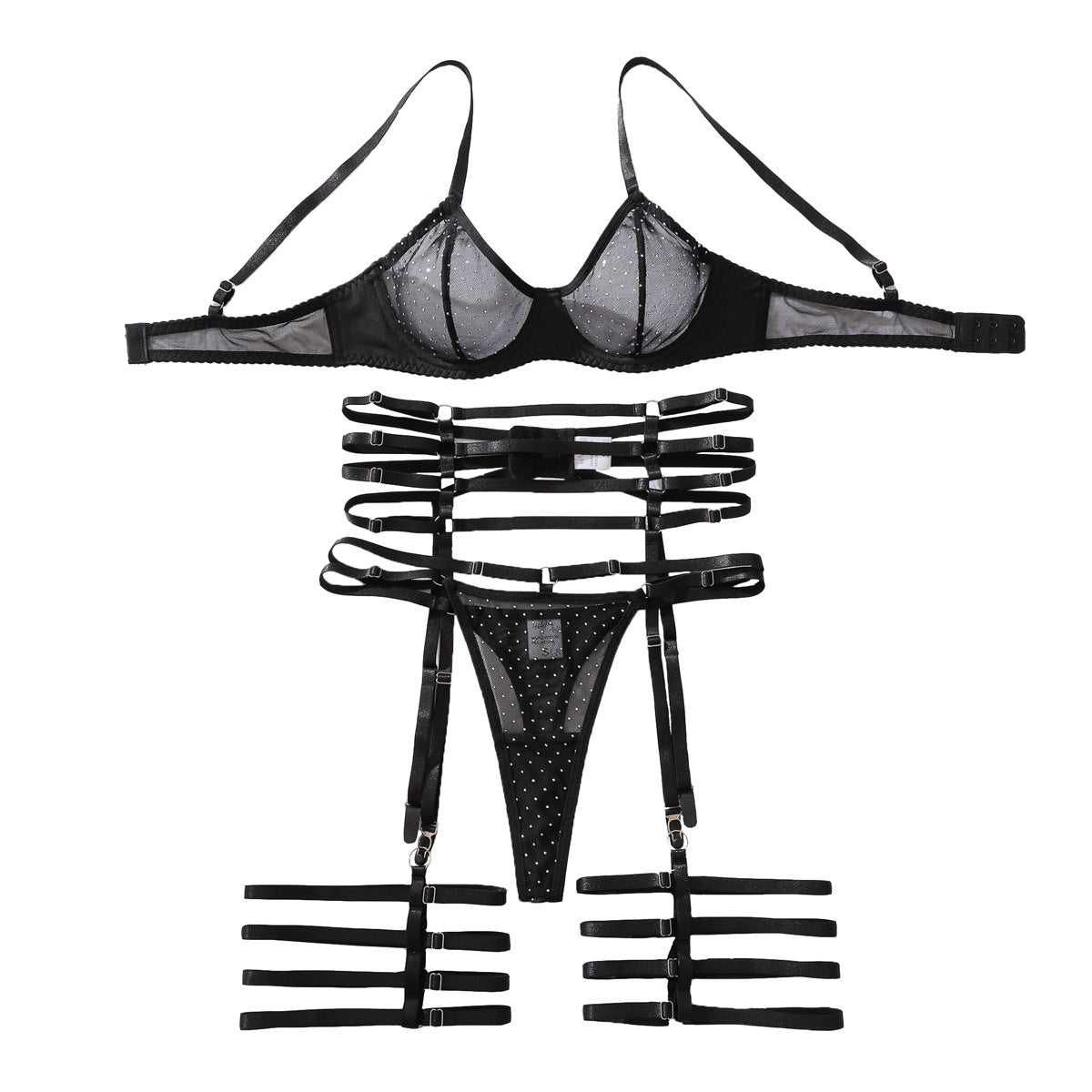 Harness Lace Garter Lingerie Set