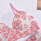 Red Lingerie Garter Belt Set Women Bra & Panty Nasty