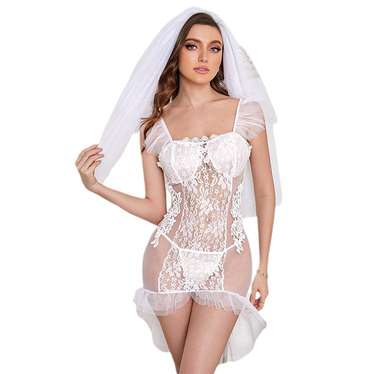 Latina Sexy Bride Costume Naughty Anime Lingerie Dress Hot