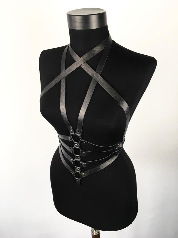 Bdsm Womens Leather Chest Harness