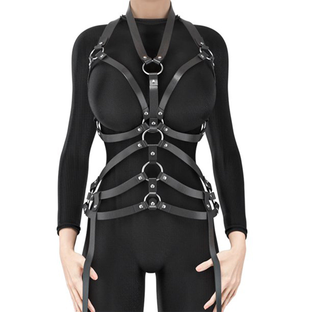 Breast Bondage Harness Collar