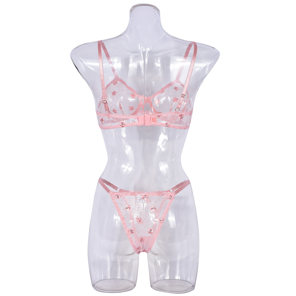 Womens Sheer Lingerie Set Sex Bra & Panty