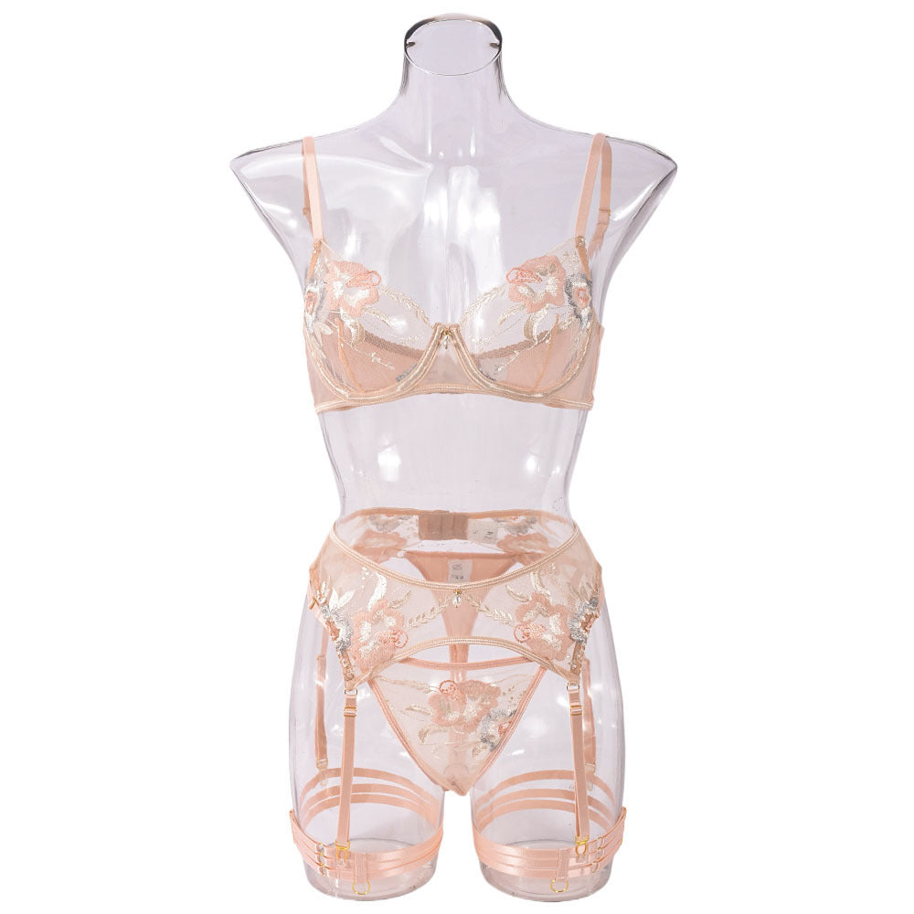 Embroidered Floral Lingerie Sheer