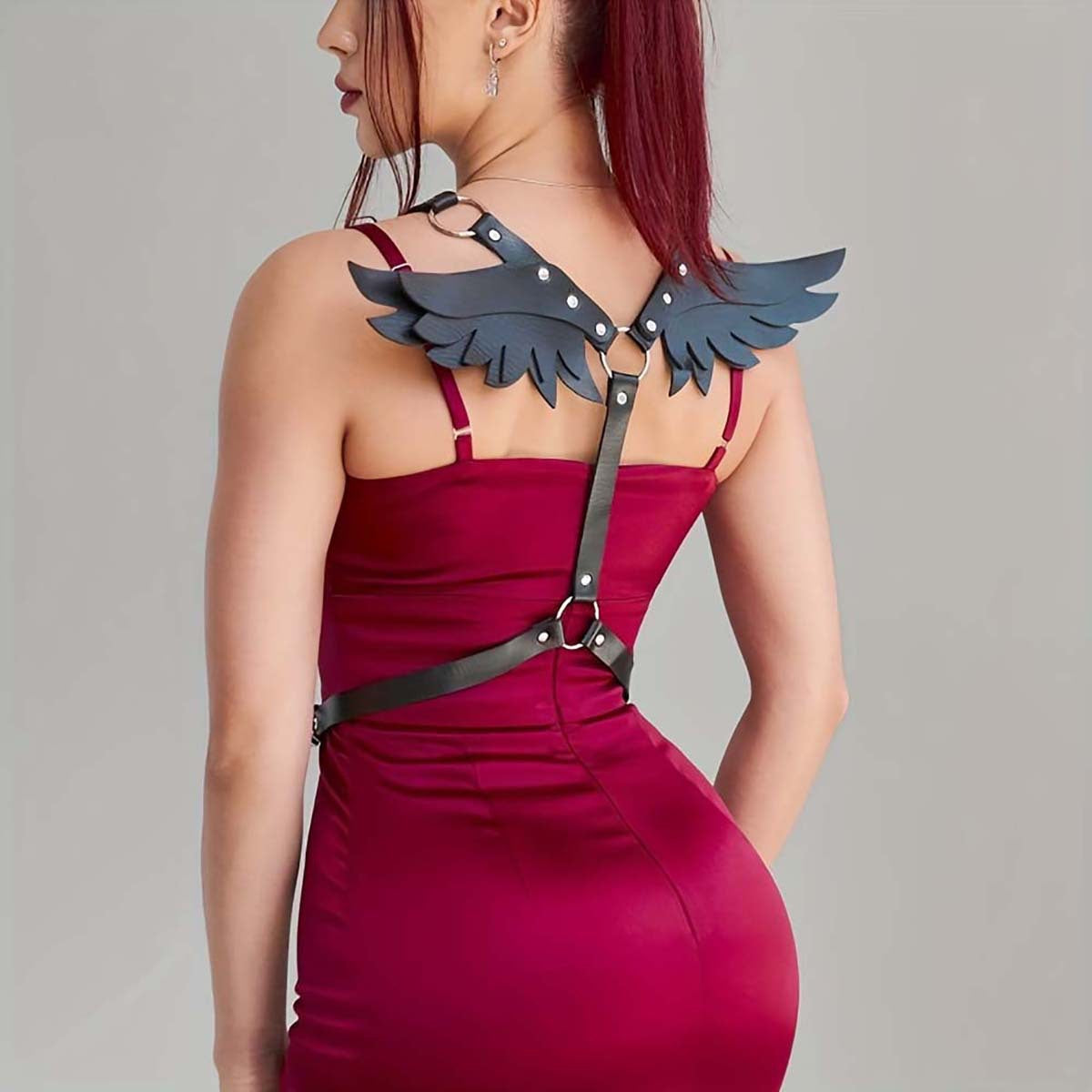 Leather Goth Lingerie Chest Harness